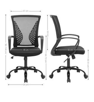 Silla de Oficina Ergonómica Negra