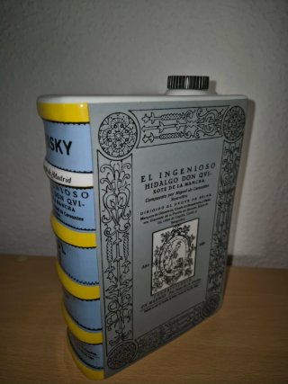 Botella Don Quijote Cervantes Porcelana