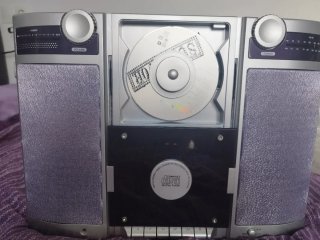 Minicadena CD Radio Cassette Plata