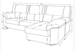 Sofá Chaiselongue reversible
