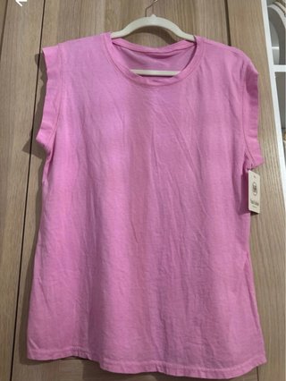 Camiseta sin mangas rosa