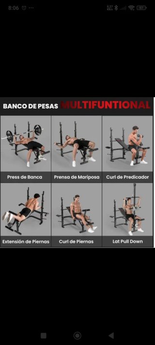 Multiestación Domyos y Barras con Pesas