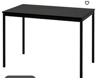 Mesa comedor Ikea negra madera y metal