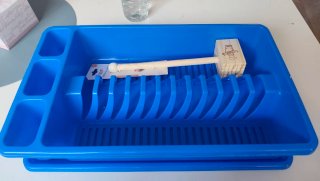 Escurridor de platos azul