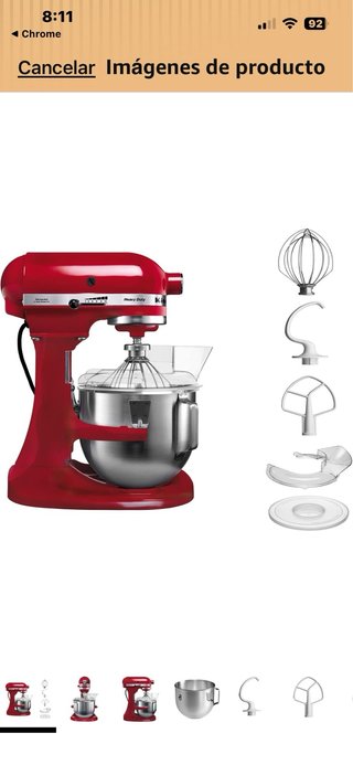 Batidora KitchenAid Roja Heavy Duty