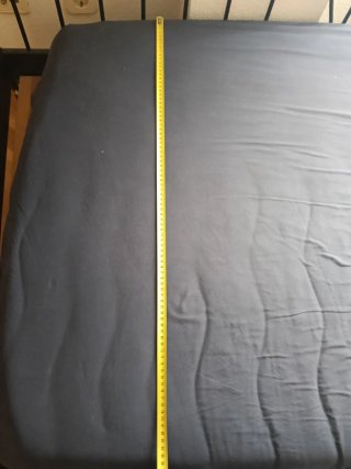 Cama de metal con colchón
