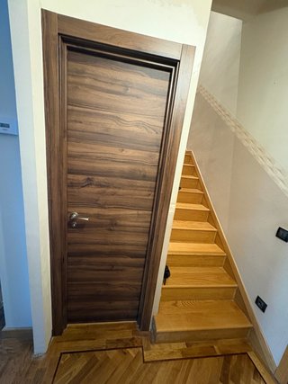 Puerta baño nogal oslo 62,5cm nueva