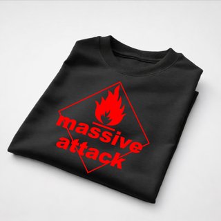 Camiseta Massive Attack Algodón Unisex Negra