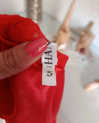 Vestido fiesta rojo encaje