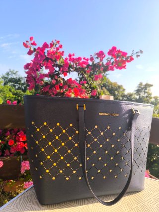 Bolso Michael Kors Azul y Dorado