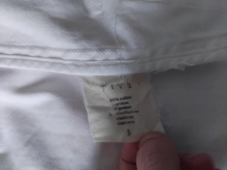 Cazadora vaquera FIVE blanca con parches