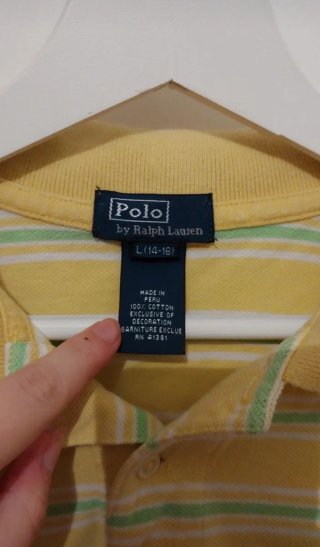 Crop top Polo Ralph Lauren vintage Y2K amarillo