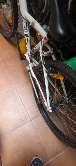 Bicicleta infantil blanca de 24 pulgadas