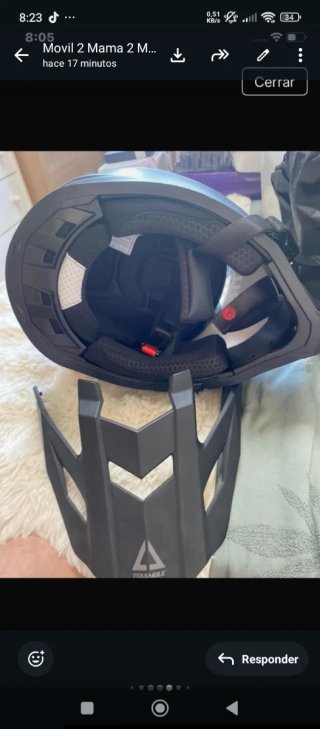 Casco de moto negro DOT