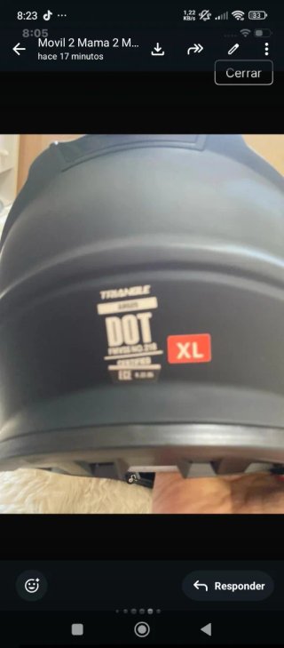 Casco de moto negro DOT