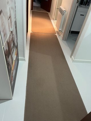 2 Alfombras beige de tela