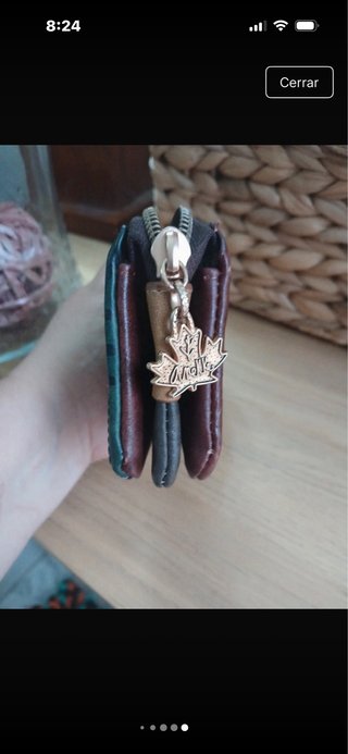 Cartera Anekke verde y marrón