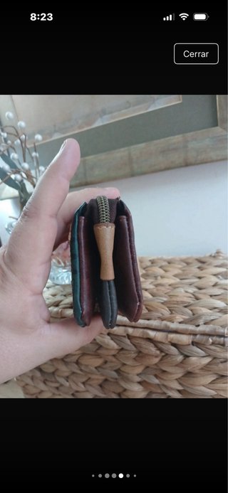 Cartera Anekke verde y marrón