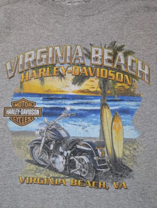 Harley Davidson Camiseta Gris Bolsillo Vintage XXL