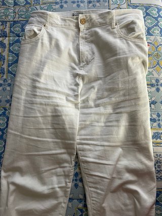 Pantalón blanco Corte Fiel Talla L/40