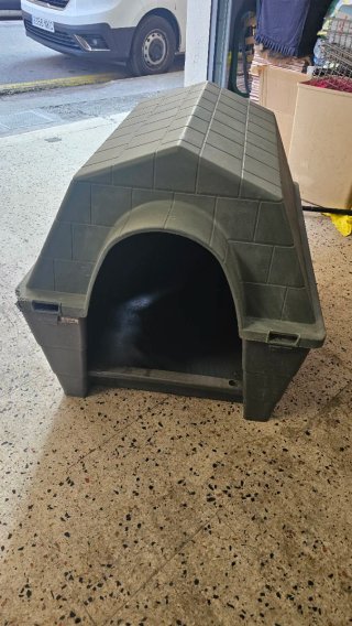 Caseta perro/casa para perro gris/verde