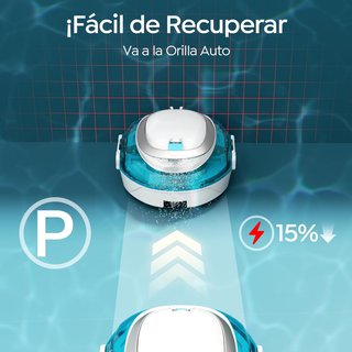 Robot Limpiafondos Piscina Inalámbrico Doble Motor