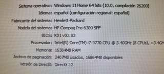 MINI HP i7-16GB RAM-SSD-HDD-GT210-MONITOR 22"-W11
