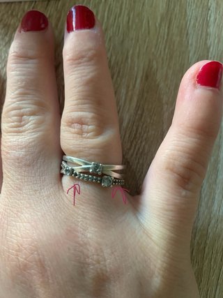 Anillo Pandora tres bandas circonitas