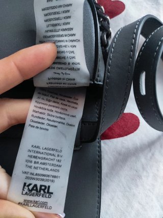 Bolso piel Karl Lagerfeld Gris