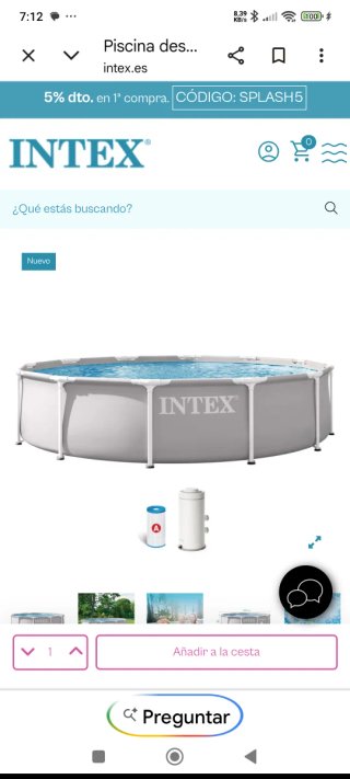 Piscina Desmontable Intex 366x79cm Nueva