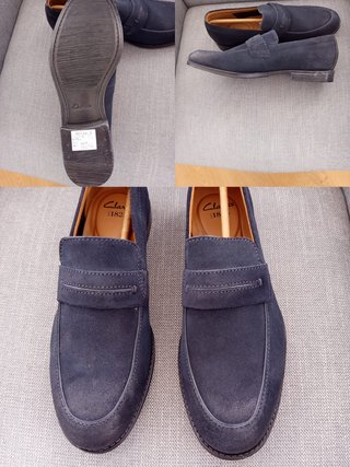 Zapatos Clarks Hombre Azul