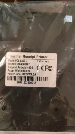 Impresora Térmica Tickets/Etiquetas Negra
