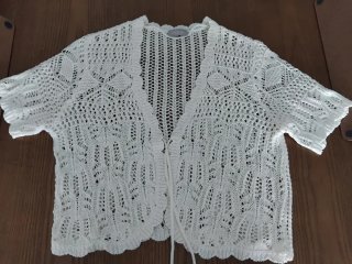 Chaqueta Canda calada blanca talla única