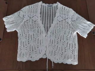 Chaqueta Canda calada blanca talla única