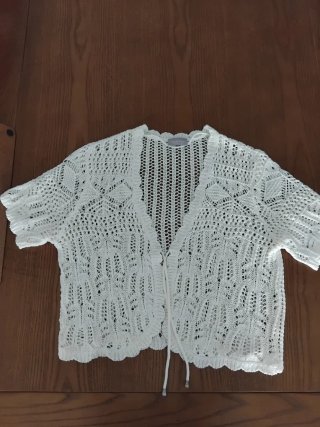 Chaqueta Canda calada blanca talla única