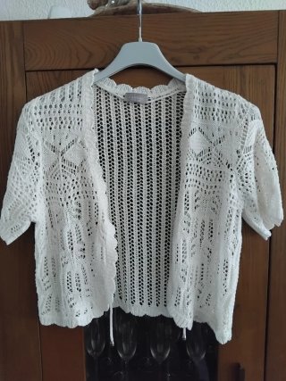 Chaqueta Canda calada blanca talla única
