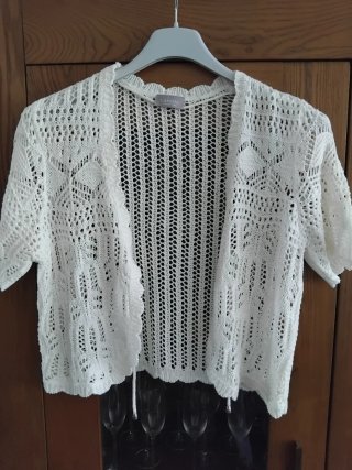 Chaqueta Canda calada blanca talla única