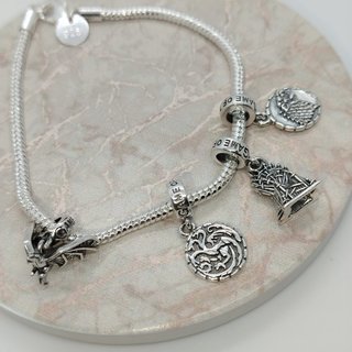 Pulsera Juego de Tronos en plata para Charms 20cm
