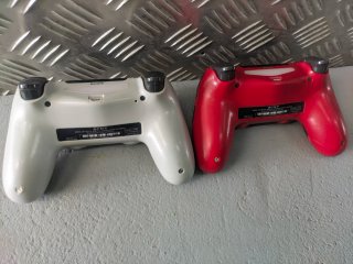 Mandos PS4 Camuflaje Gris y Rojo - Compatibles
