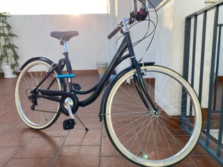 Bicicleta Urbana Btwin Elops 100 Negra
