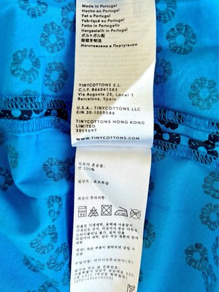 Vestido de tirantes azul con estampado