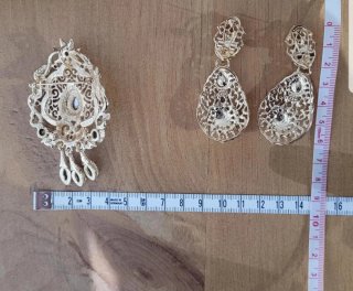 Conjunto Joyas Niña Rosa y Dorado NUEVO
