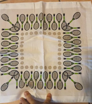 Fazzoletti stoffa con racchette da tennis