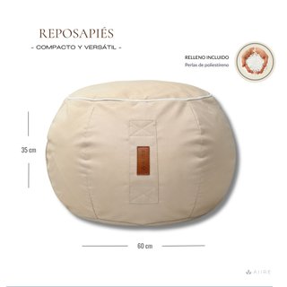 Puff Aiire Exterior Olefina Reposapiés Beige