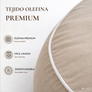 Puff Aiire Exterior Olefina Reposapiés Beige
