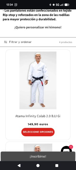 Kimono BJJ Atama Infiniti Talla A2