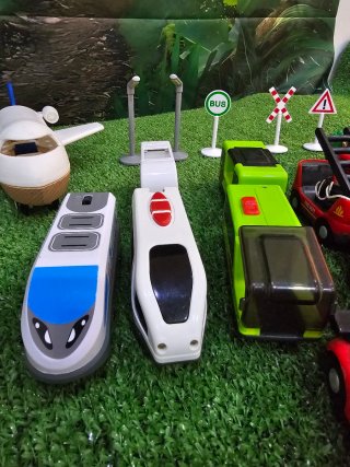 Vías tren madera Lidl y accesorios