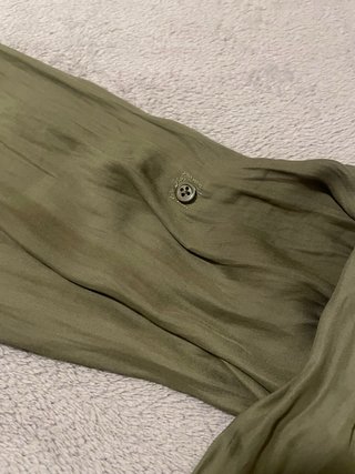 Vestido camisero Zara verde oliva