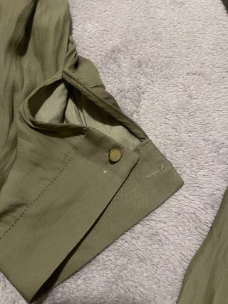 Vestido camisero Zara verde oliva