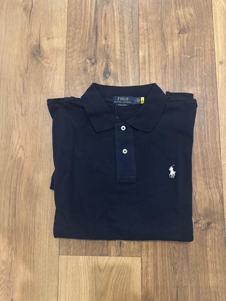 Polo Ralph Lauren Azul Marino Logo Blanco Talla L